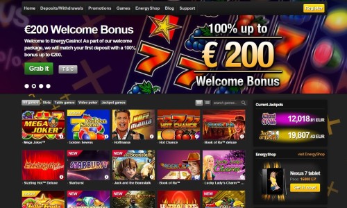 Bonus Code Energy Casino